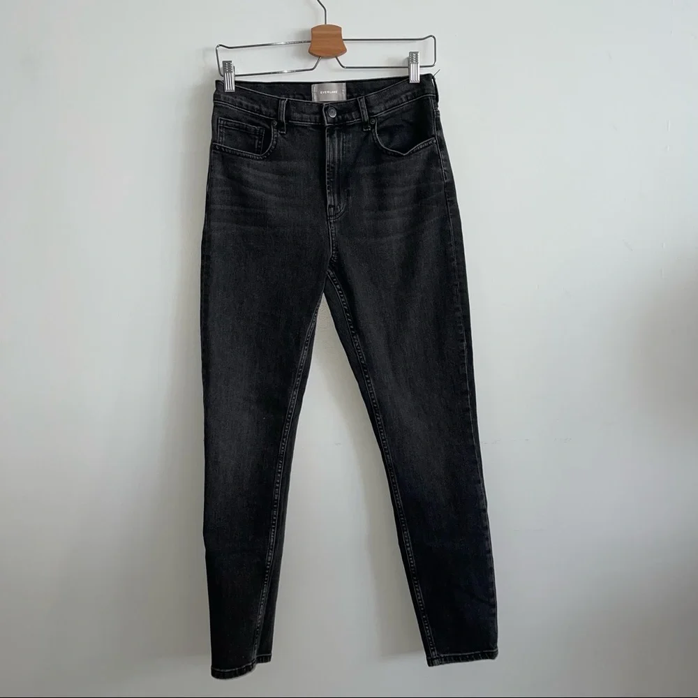 Everlane Highrise Black Skinny Jeans 30 Tall - Picture 1 of 3